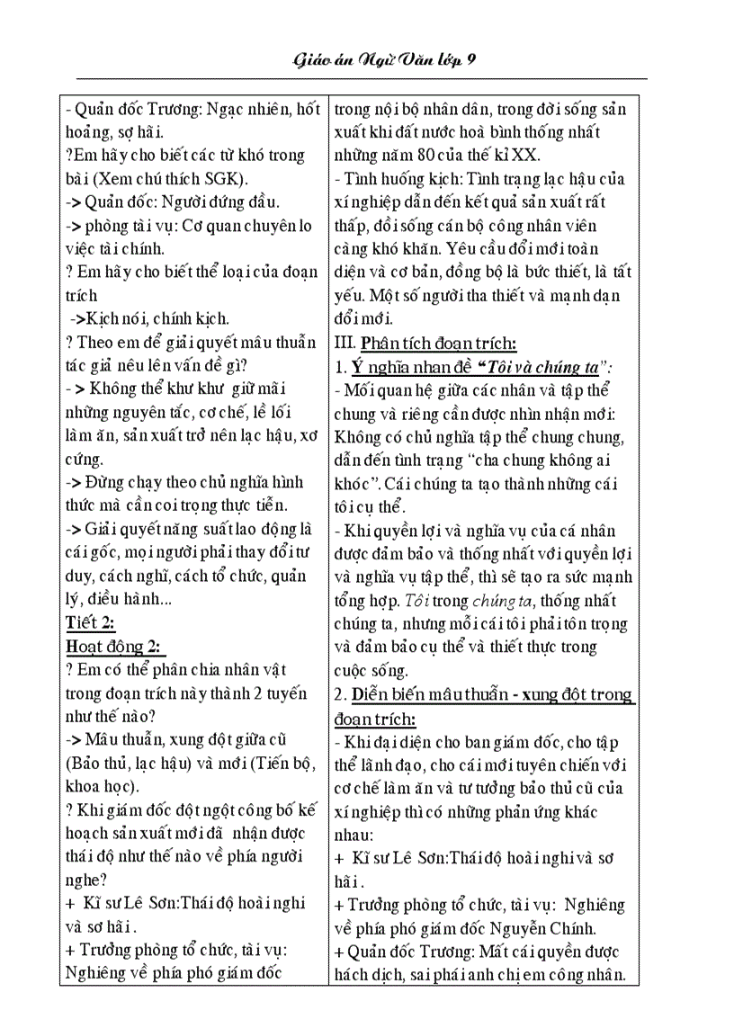 image for page Giáo án ngữ văn 9 Toàn tập 1