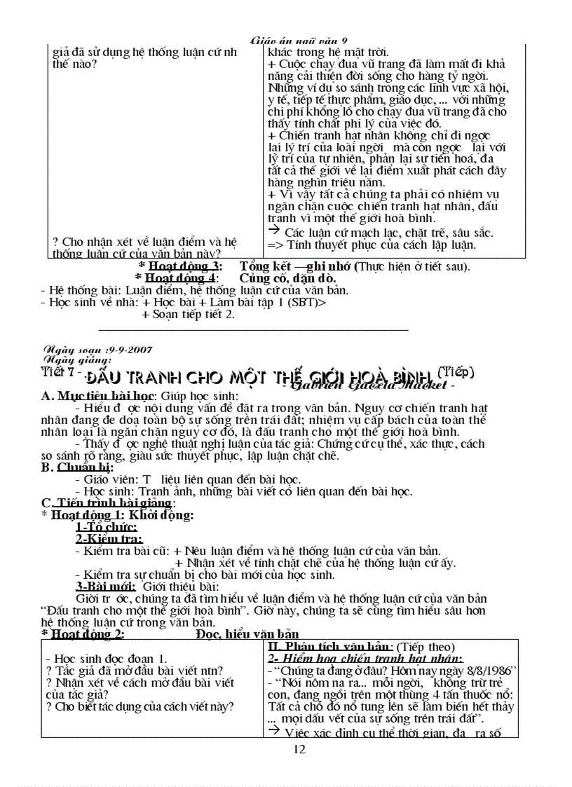 image for page Giáo án ngữ văn 9 hay 1