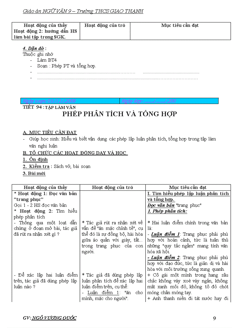 image for page Giáo án ngữ văn9 3cột 1