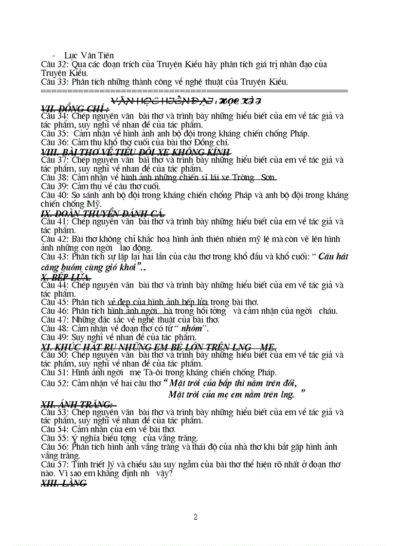 image for page Hệ thống các câu hỏi ôn thi vào 10