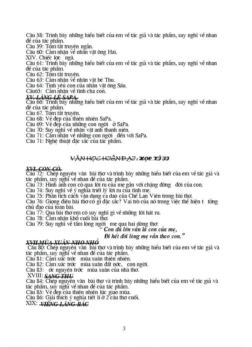 image for page Hệ thống các câu hỏi ôn thi vào 10