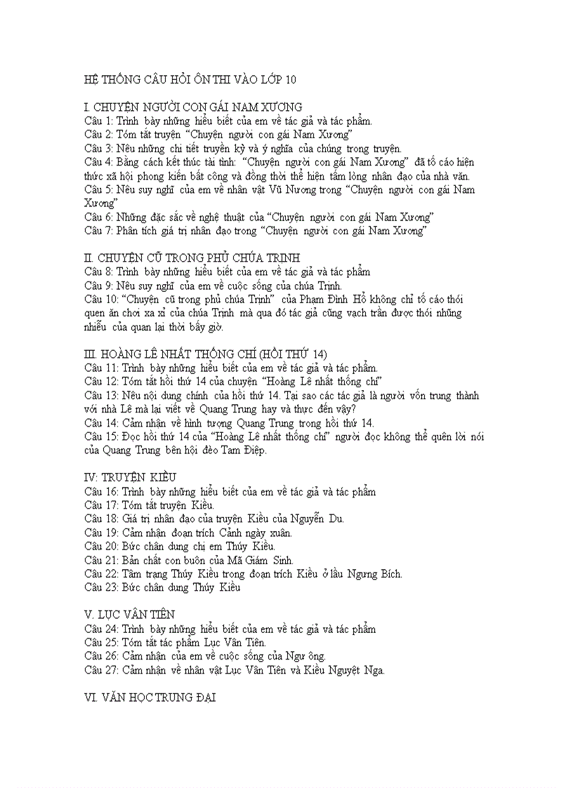 image for page He thong cau hoi on tki vao lop 10