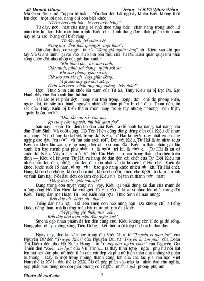 image for page Hình ảnh người phụ nữ trong văn học trung đại