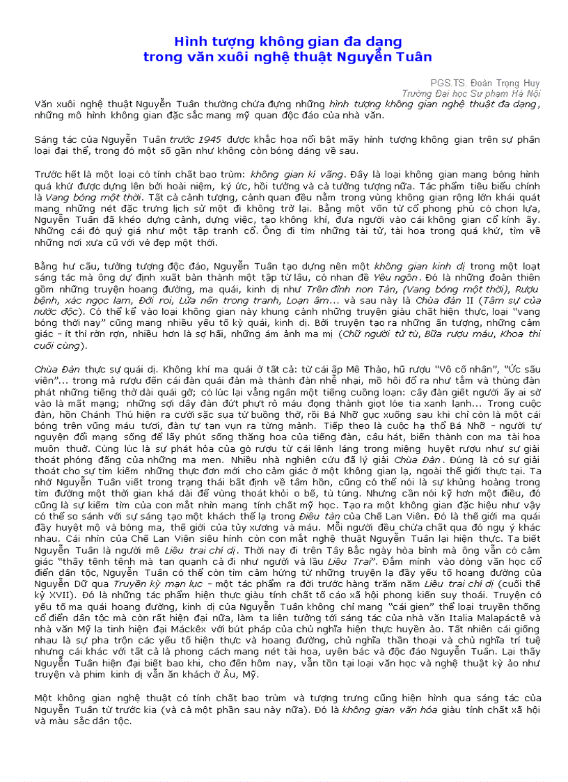 image for page Hình tượng không giang đa dạng trong văn xuôi Nguyễn Tuân