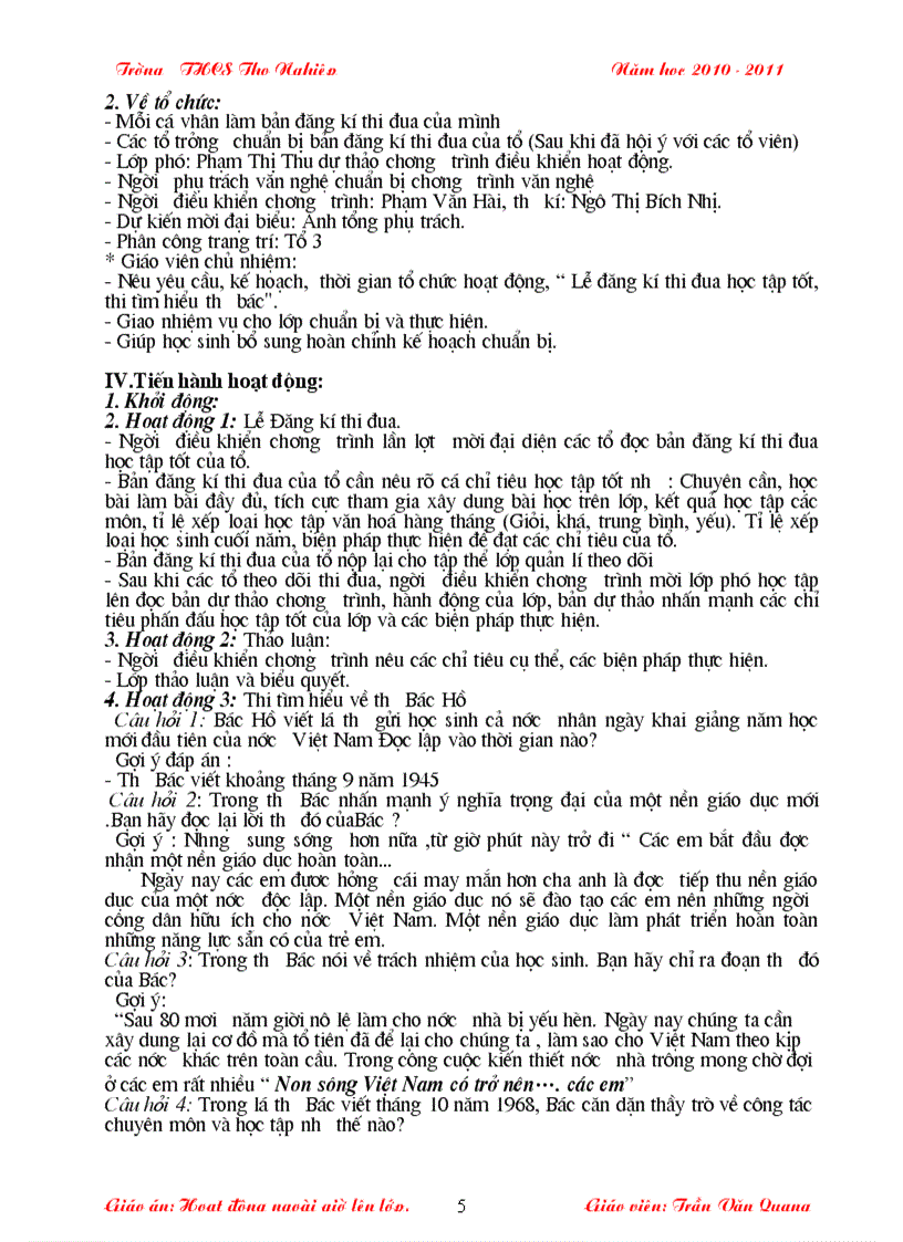 image for page Hoạt động NGLL 2011