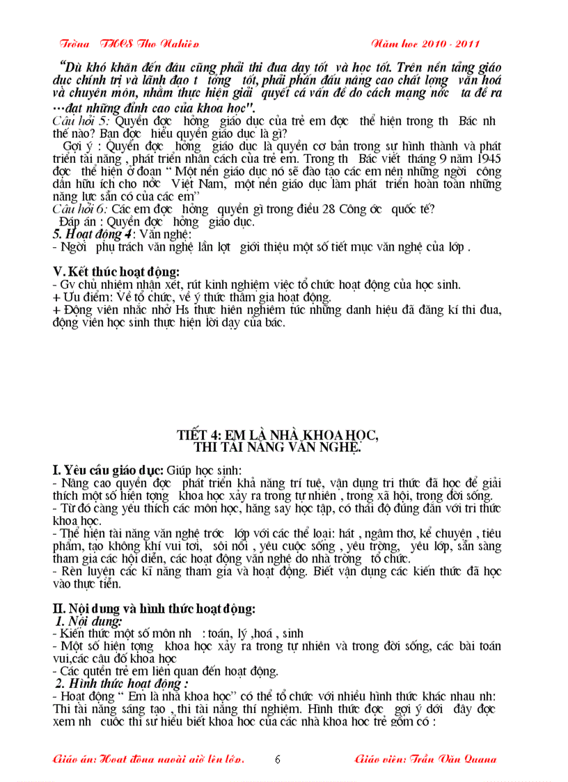 image for page Hoạt động NGLL 2011