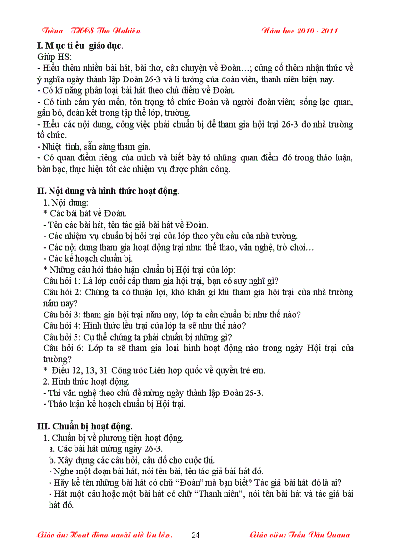 image for page Hoạt động NGLL 2011