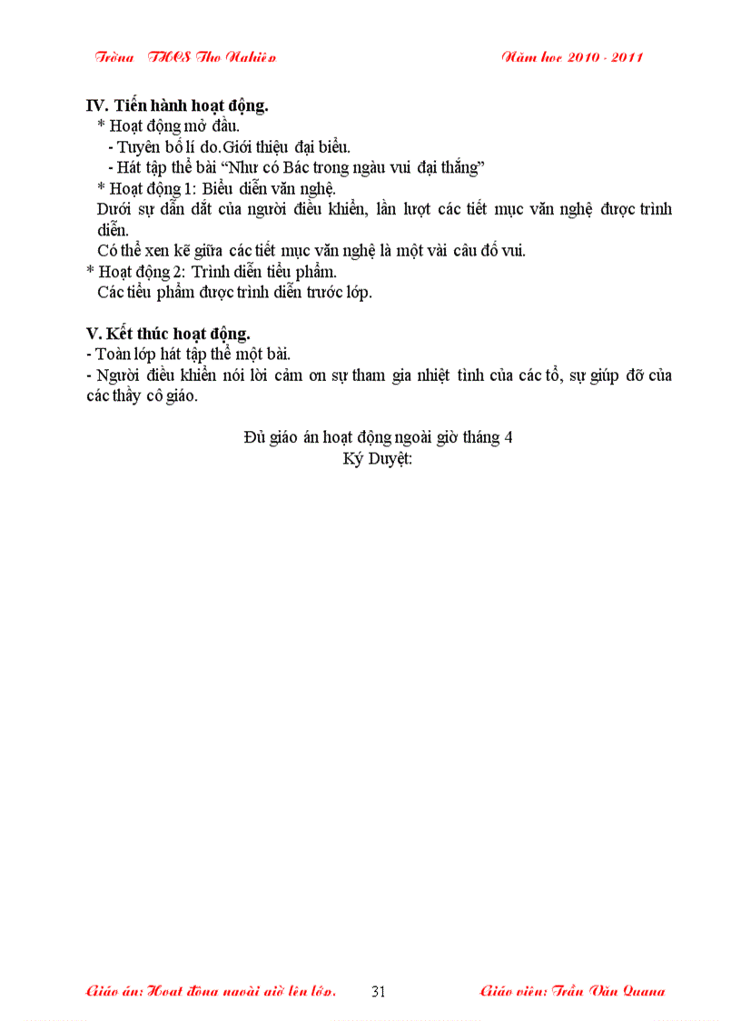 image for page Hoạt động NGLL 2011