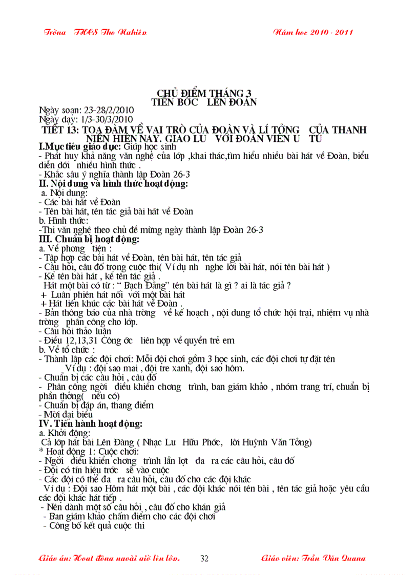 image for page Hoạt động NGLL 2011