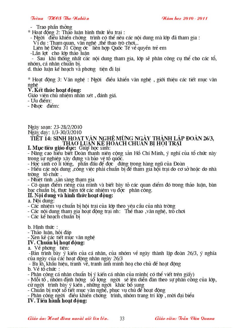 image for page Hoạt động NGLL 2011