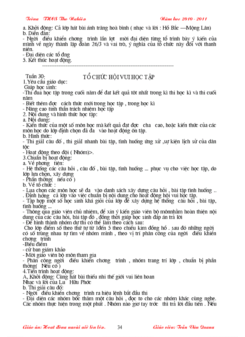 image for page Hoạt động NGLL 2011