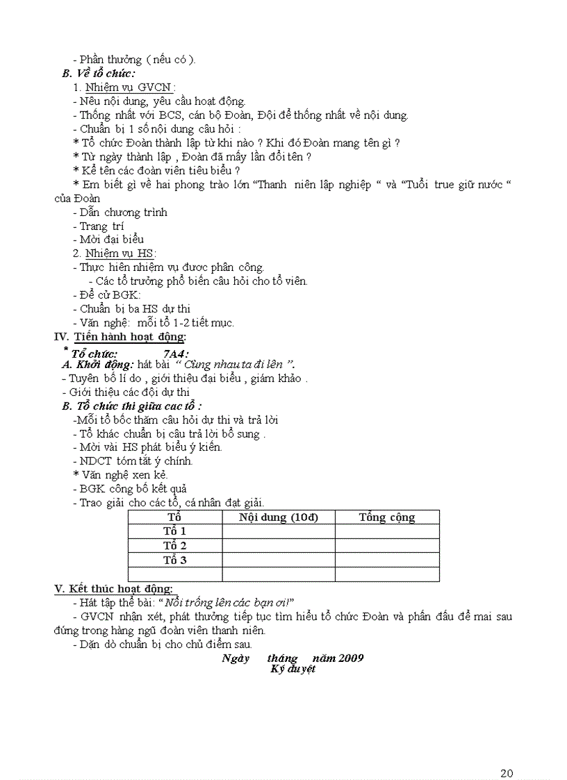 image for page Hoạt động NGLL 9