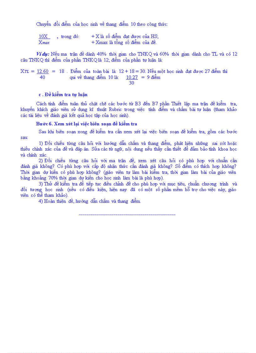 image for page Hướng dẫn biên soạn Đề kiểm tra