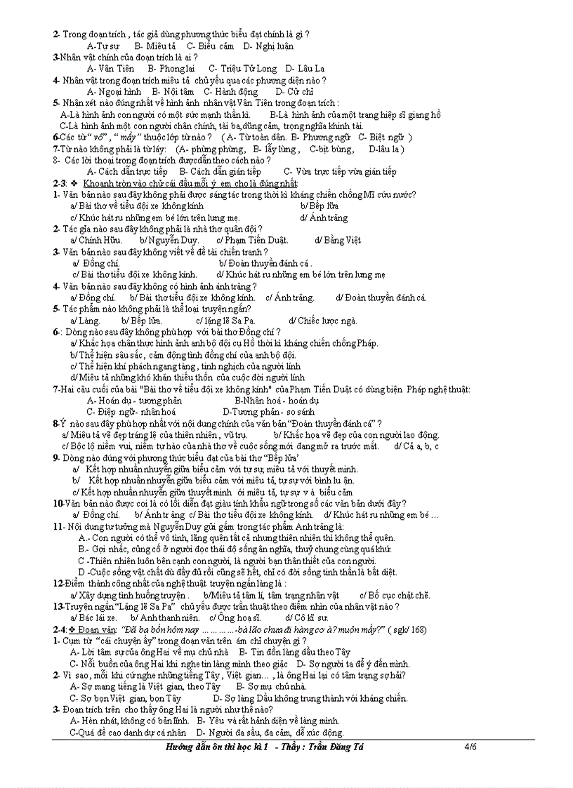 image for page Hướng dẫn ôn thi học kì i