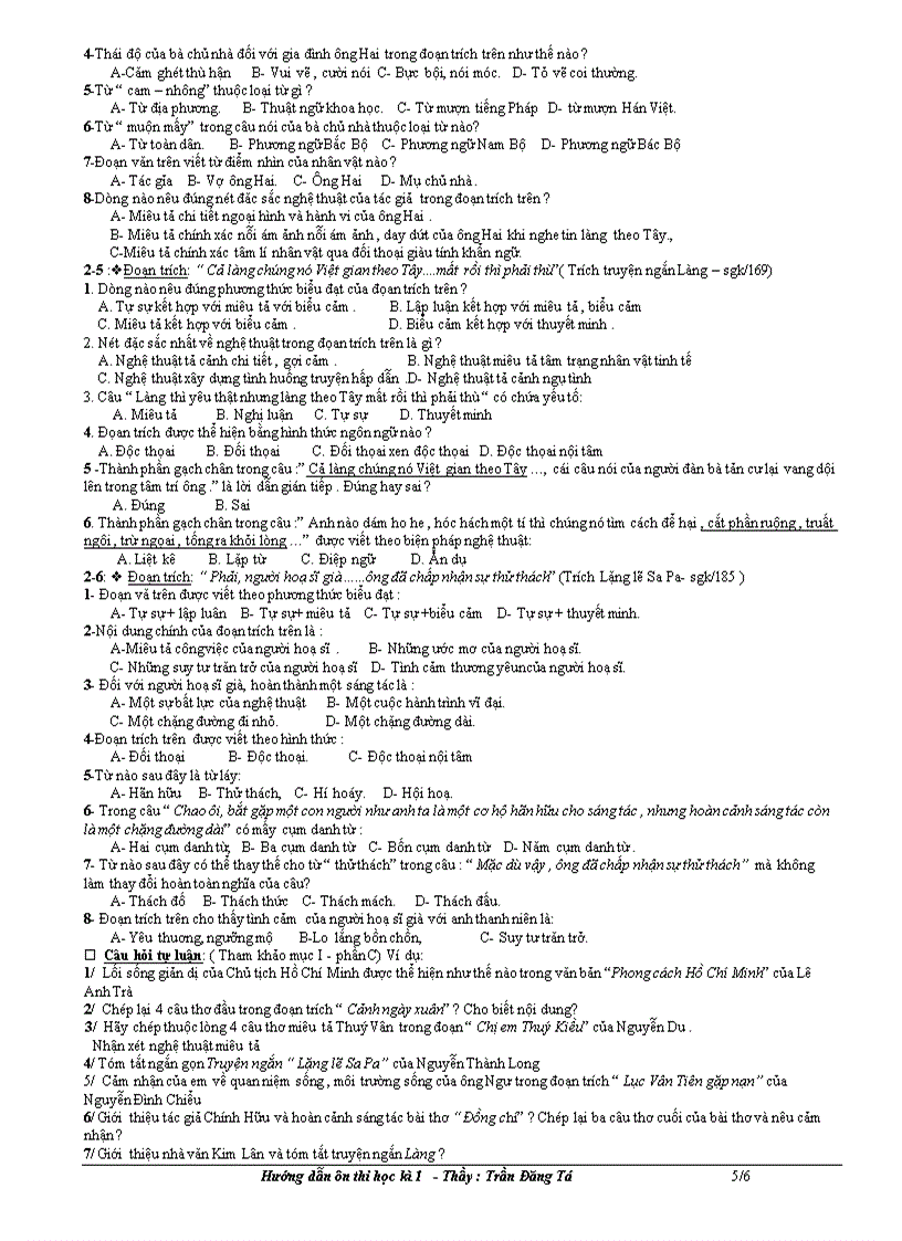 image for page Hướng dẫn ôn thi học kì i