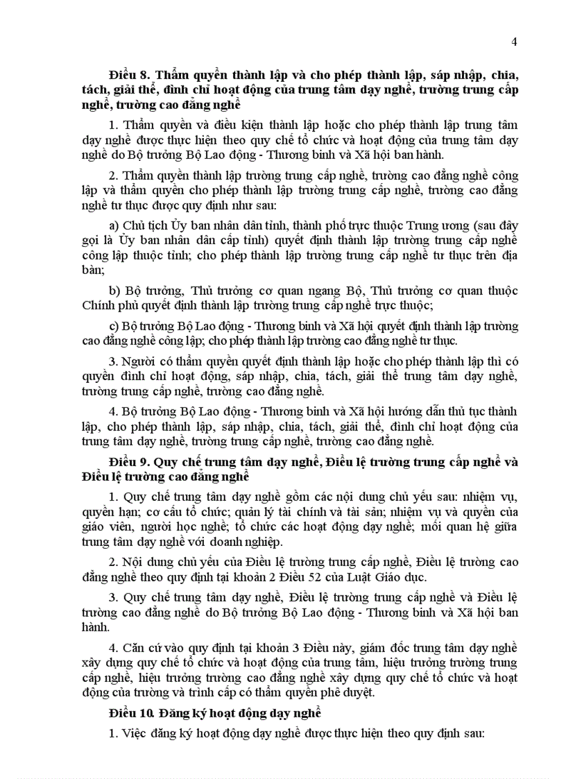 image for page Hướng dẫn thi hành một số điều của Luật Giáo dục và Bộ luật Lao động về dạy nghề