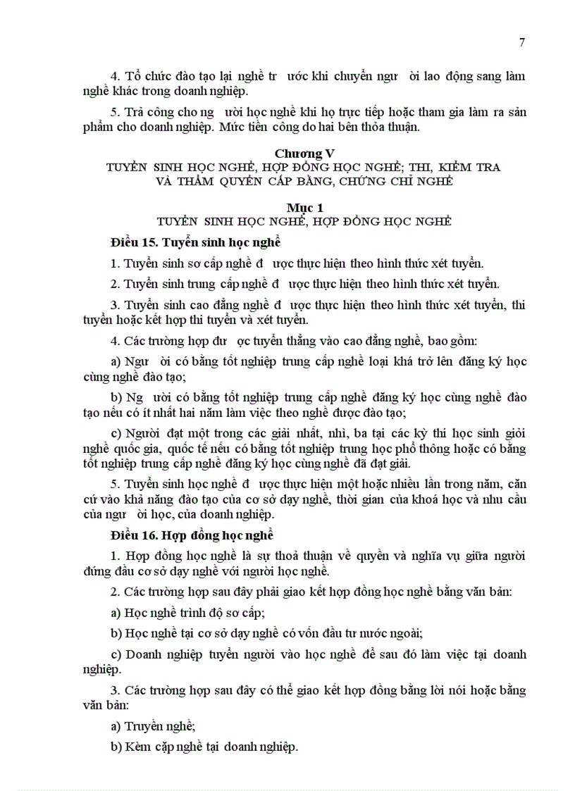 image for page Hướng dẫn thi hành một số điều của Luật Giáo dục và Bộ luật Lao động về dạy nghề
