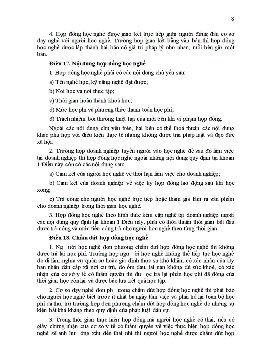 image for page Hướng dẫn thi hành một số điều của Luật Giáo dục và Bộ luật Lao động về dạy nghề