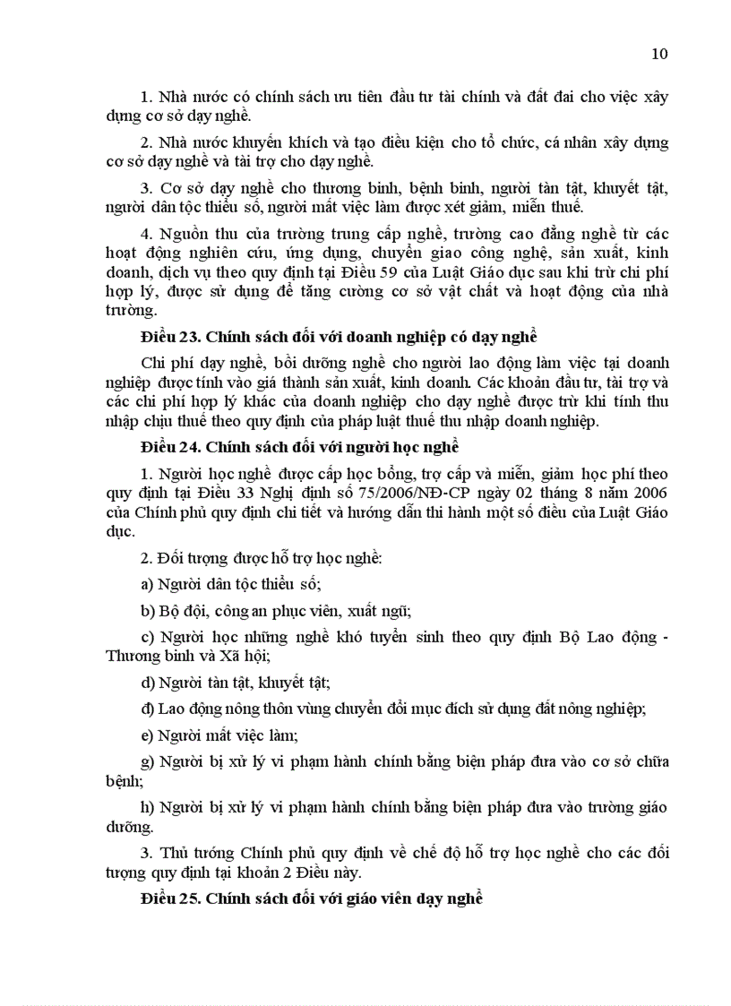 image for page Hướng dẫn thi hành một số điều của Luật Giáo dục và Bộ luật Lao động về dạy nghề