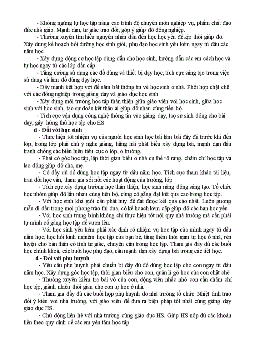 image for page Kế hoạch nâng cao chất lượng gd