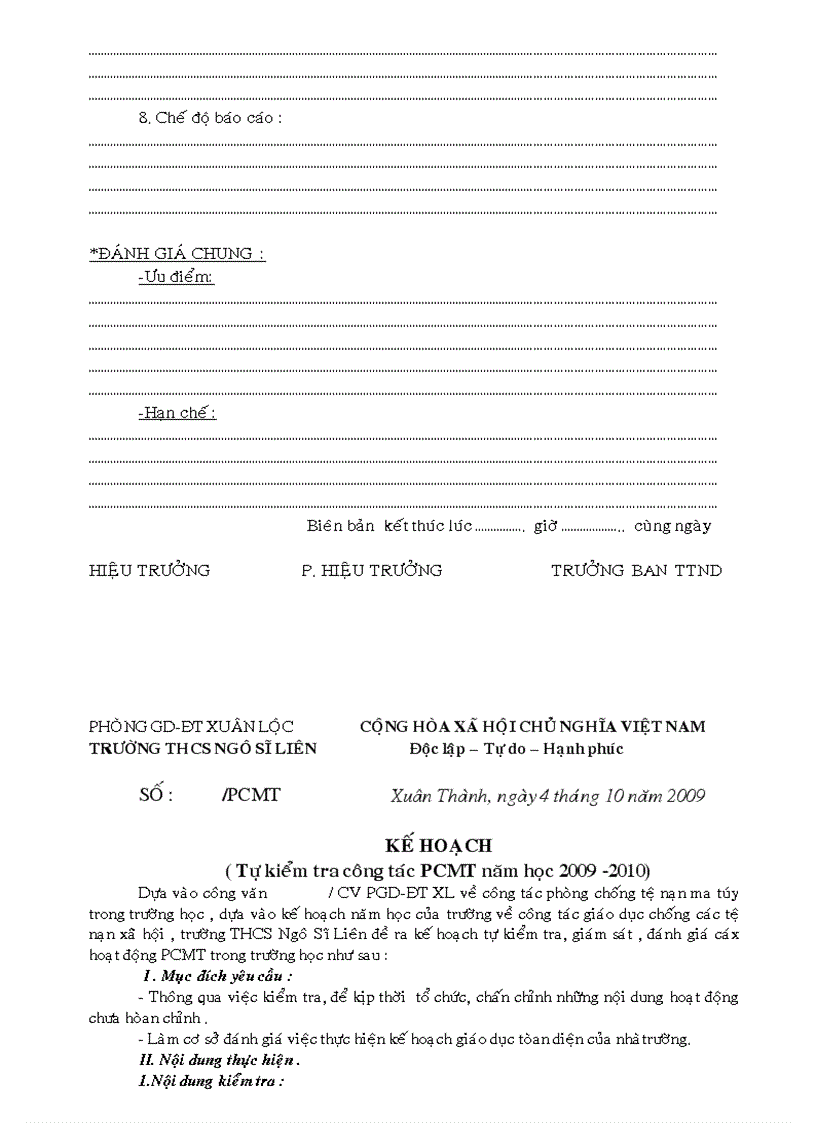 image for page Kế hoạch pcmt hoc đường