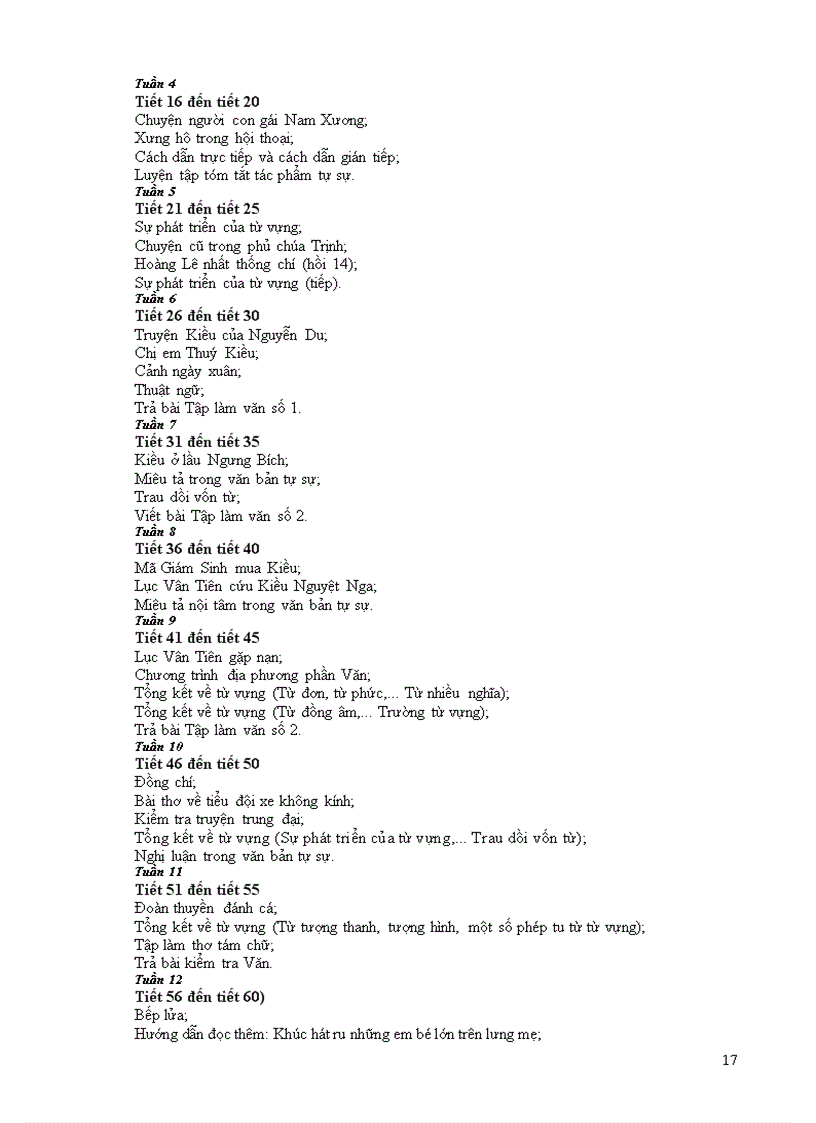 image for page Khung PPCT Van THCS Tu 2009 2010