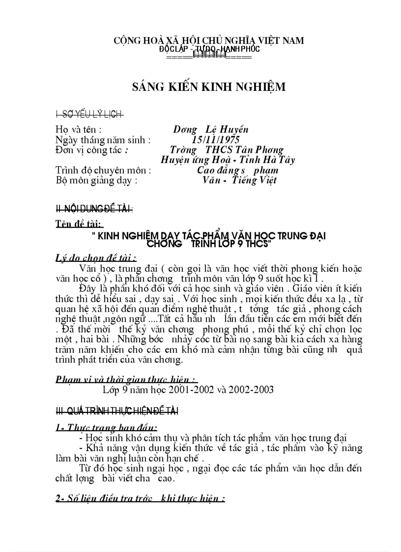 image for page Kinh nghiệm dạy tác phẩm văn học trung đại trong chương trình Ngữ văn 9