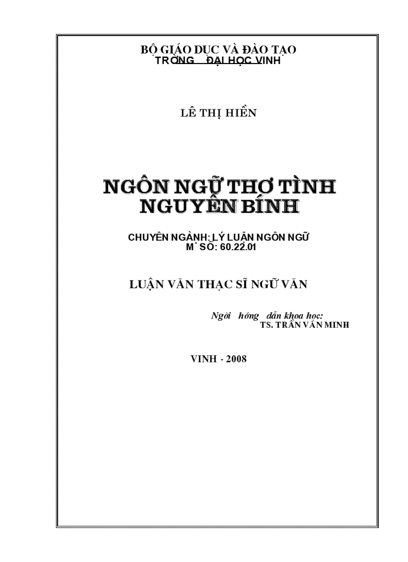 Luận văn Thạc sĩ 1