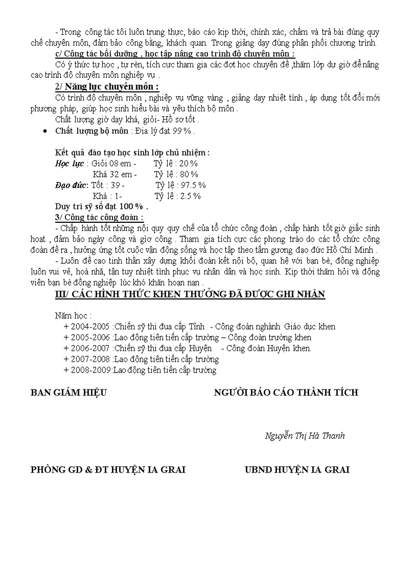 image for page Mẫu báo cáo thành tích cá nhân