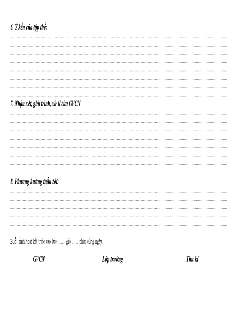 image for page Mẫu biên bản sinh hoạt lớp tiết SHCN