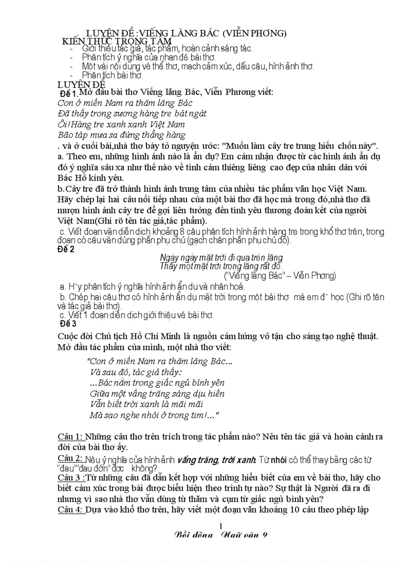 image for page Mốt số đê luyện thi vào lớp 10 môn Ngữ văn