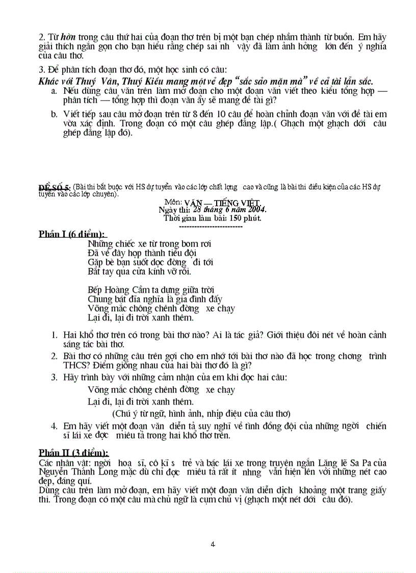 image for page Một số đề thi vào lớp 10 chuyên hà nội có đáp án