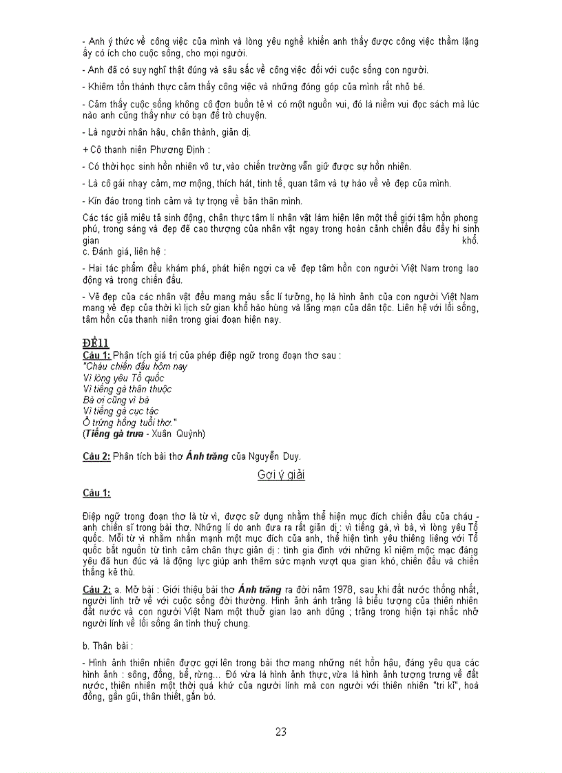 image for page Một số đề văn thi vào lớp 10