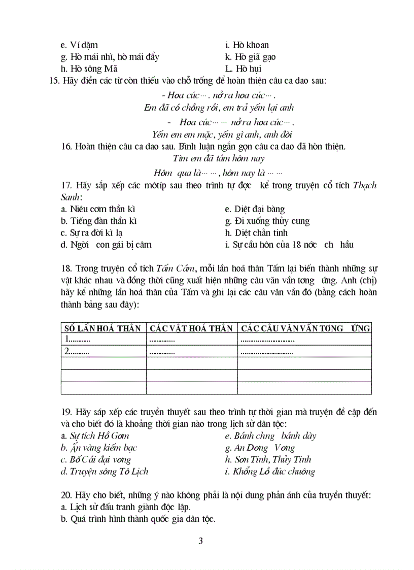 image for page Ngân hàng câu hỏi trắc nghiệm van 9