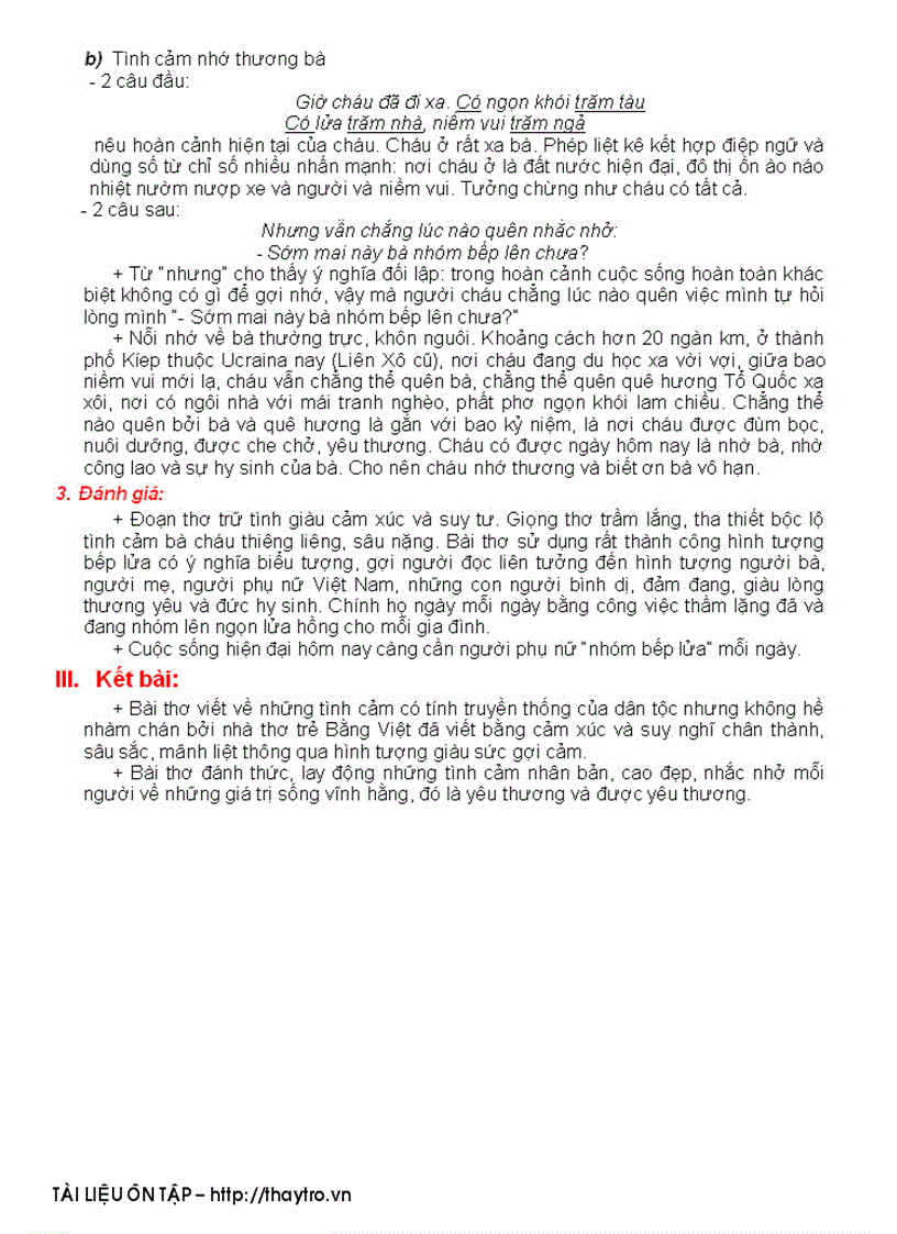 image for page Nghị luận 2 bài thơ Ánh trăng và Bếp lửa