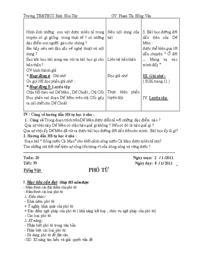 image for page Ngữ văn 6 tuần 20