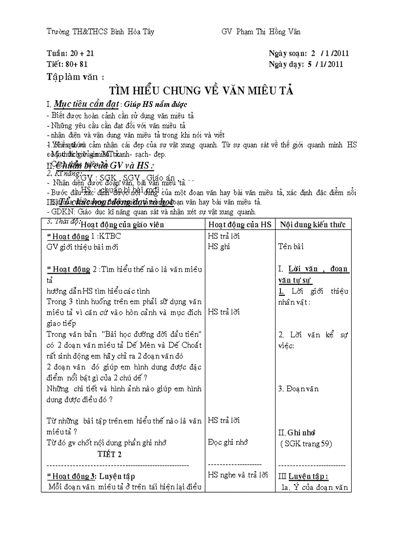 image for page Ngữ văn 6 tuần 20