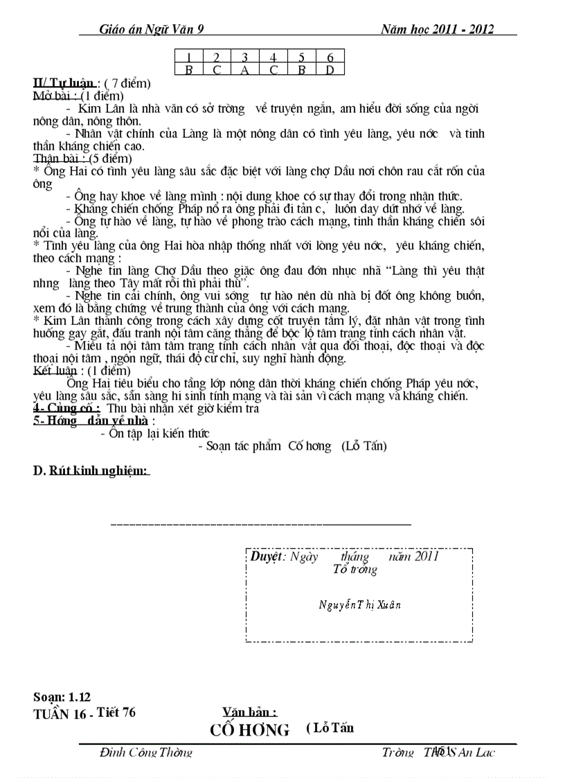 image for page Ngu van 9 2 cot ca nam chuan chi tiet