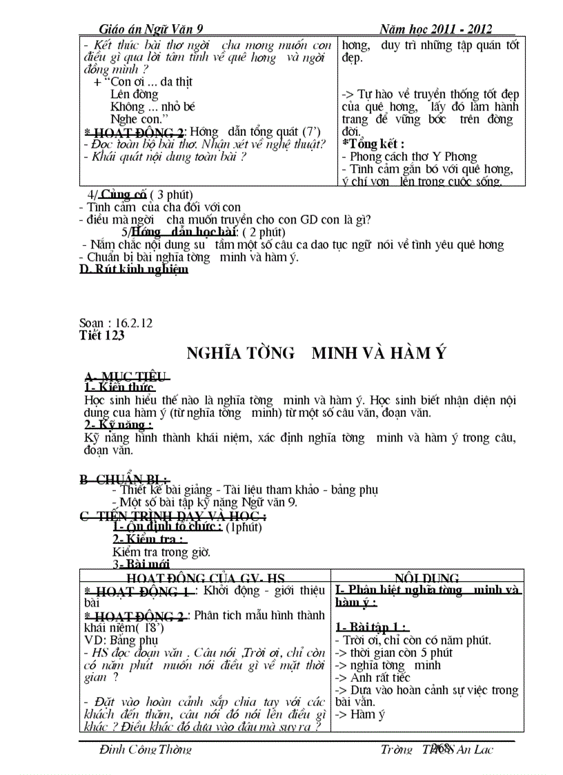 image for page Ngu van 9 2 cot ca nam chuan chi tiet