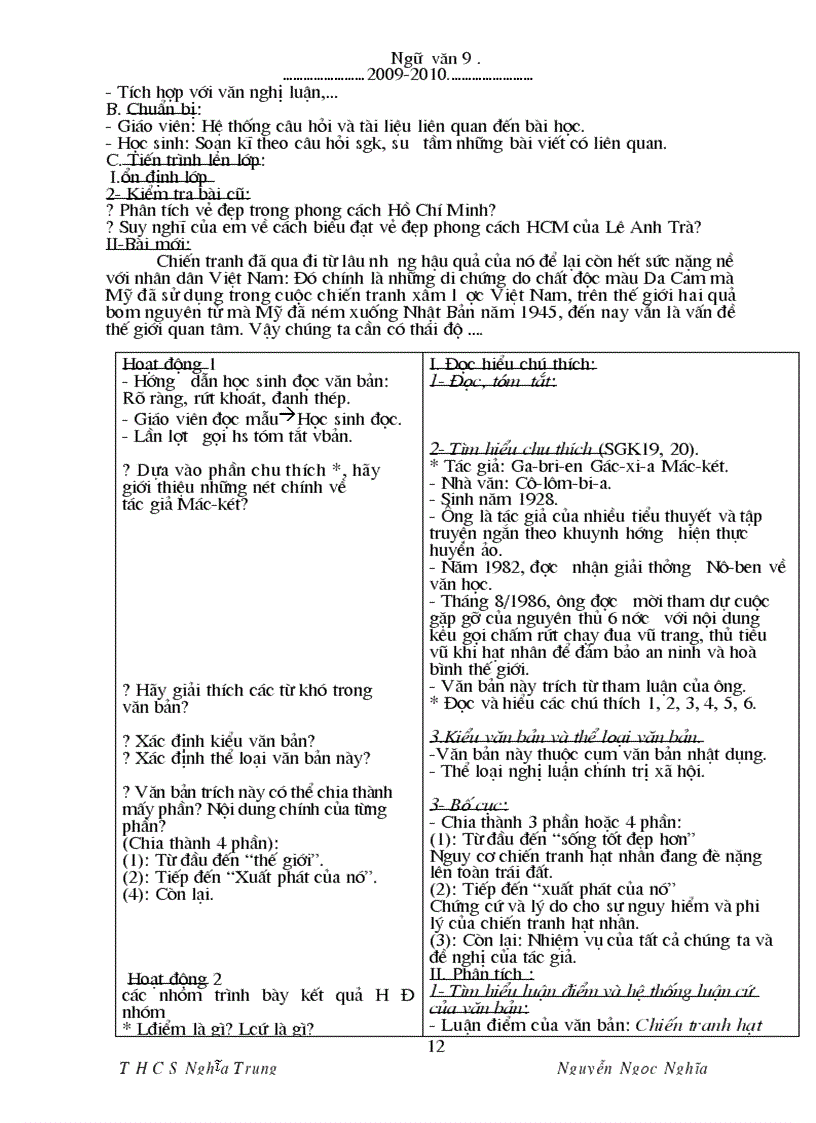 image for page Ngu van 9 hay hk ii