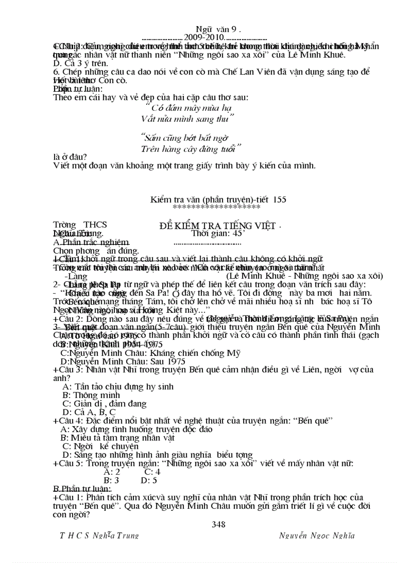 image for page Ngu van 9 hay hk ii