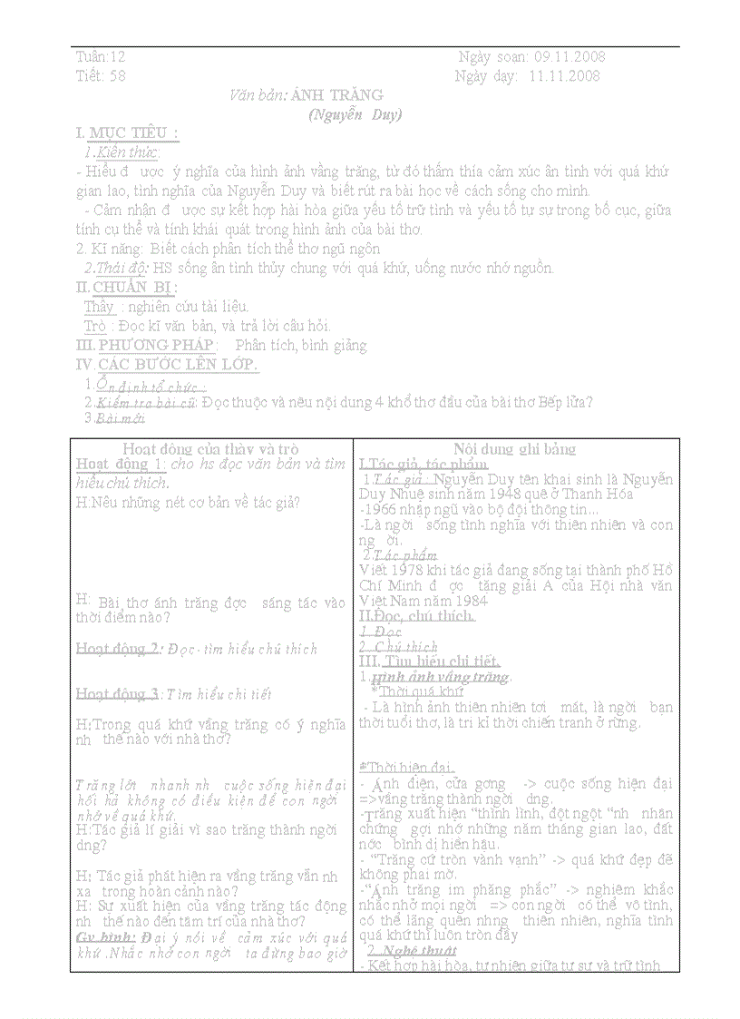 image for page Ngữ văn 9 Năm học 2009 2010