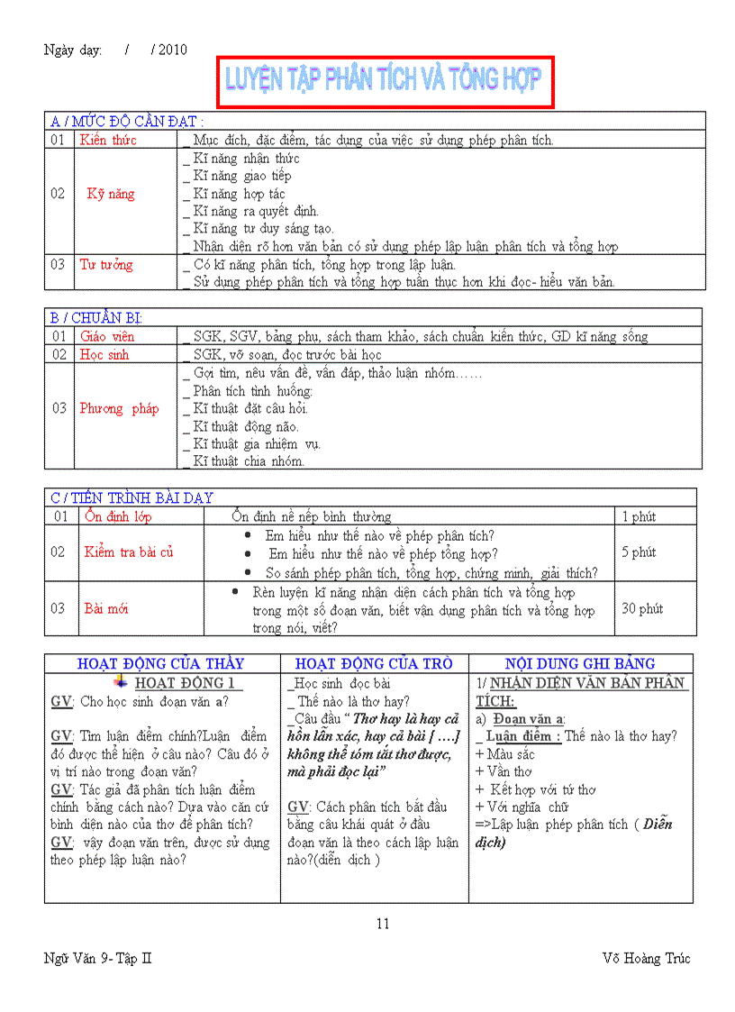 image for page Ngữ văn 9 t 20 29 3 cột rất khoa học