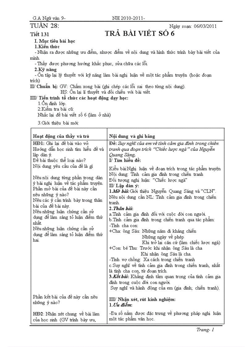 image for page Ngữ văn 9 Tuần 28