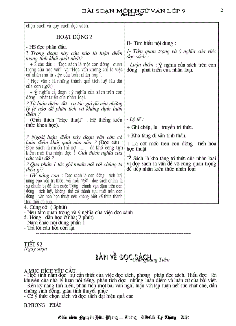 image for page Ngữ Văn 9 Kỳ II phong