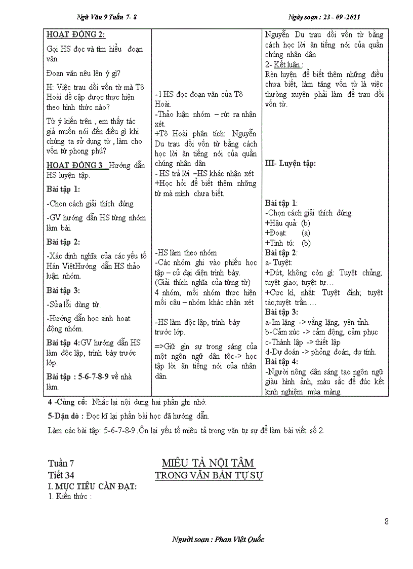 image for page Ngữ văn soạn mới tuần 7 8