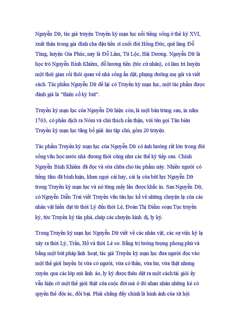 image for page Nguyễn dữ và truyện kì mạn lục