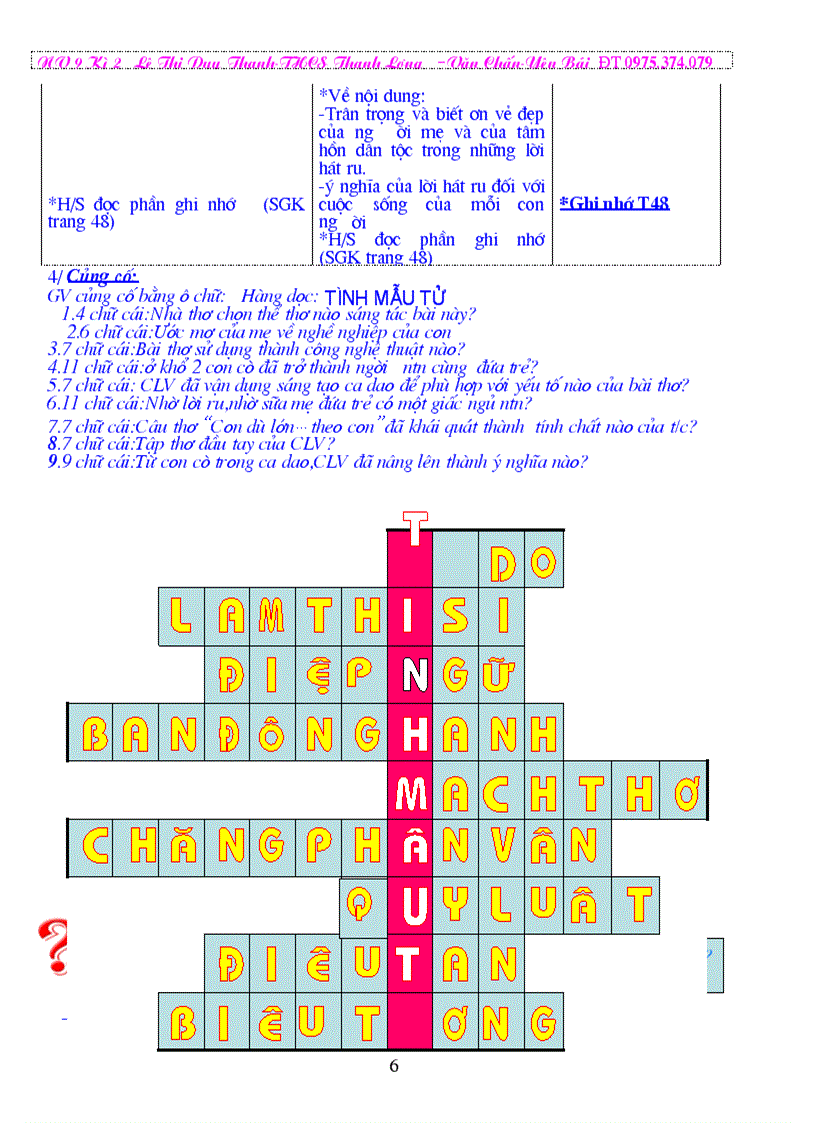 NV9 Thanh YB tuần 23 24 có ảnh minh hoạ