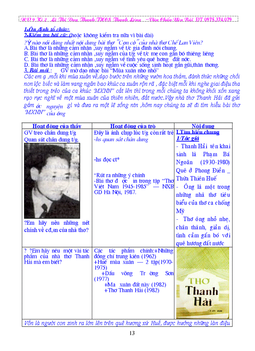 image for page NV9 Thanh YB tuần 23 24 có ảnh minh hoạ