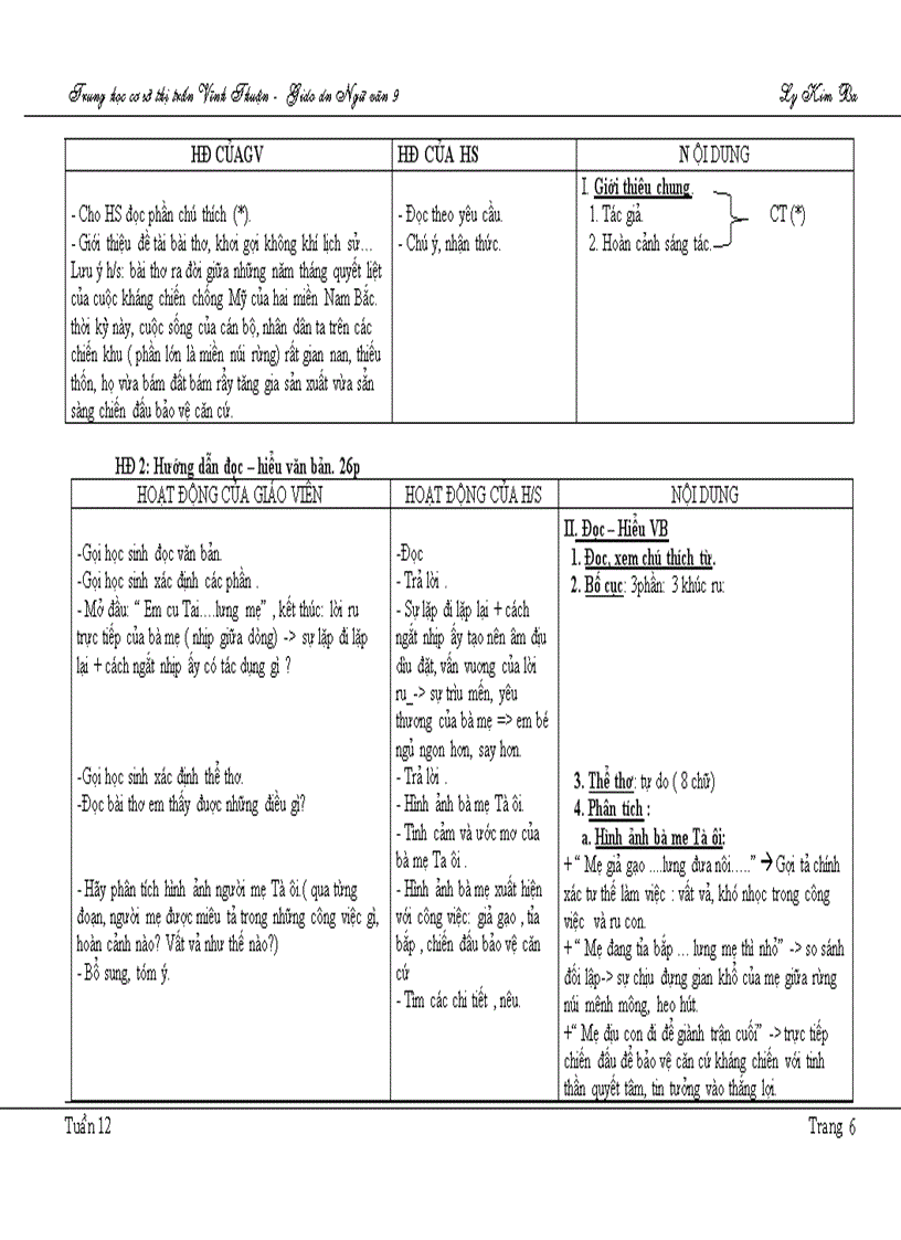 NV9 Tuần 12 cực hay